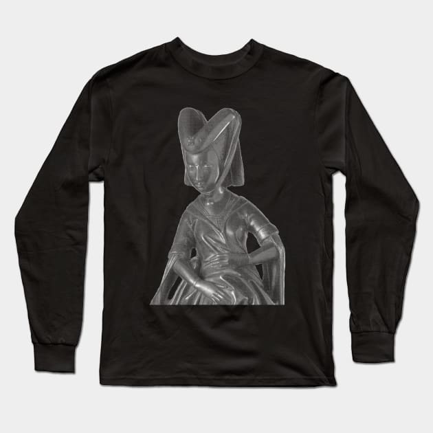 Creepy Pregnant Mideival Lady Long Sleeve T-Shirt by pelagio